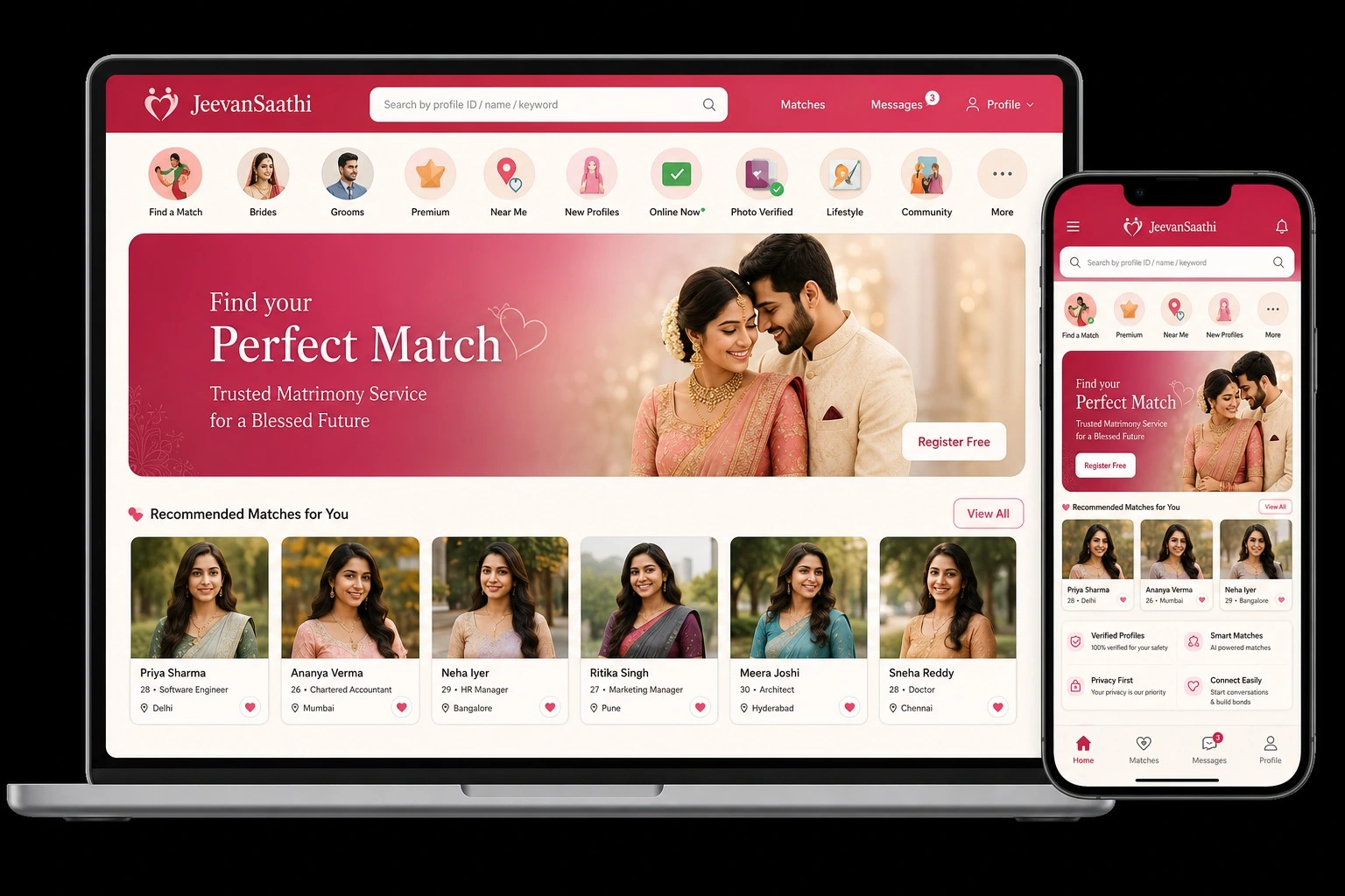 Matrimony Website & App