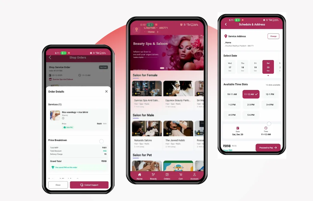 Salon Treat Mobile App