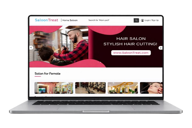 Salon Treat Website - Dexterous Technology Portfolio