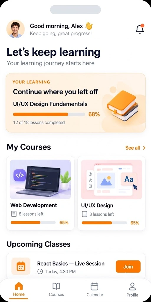 Student App Course Catalog