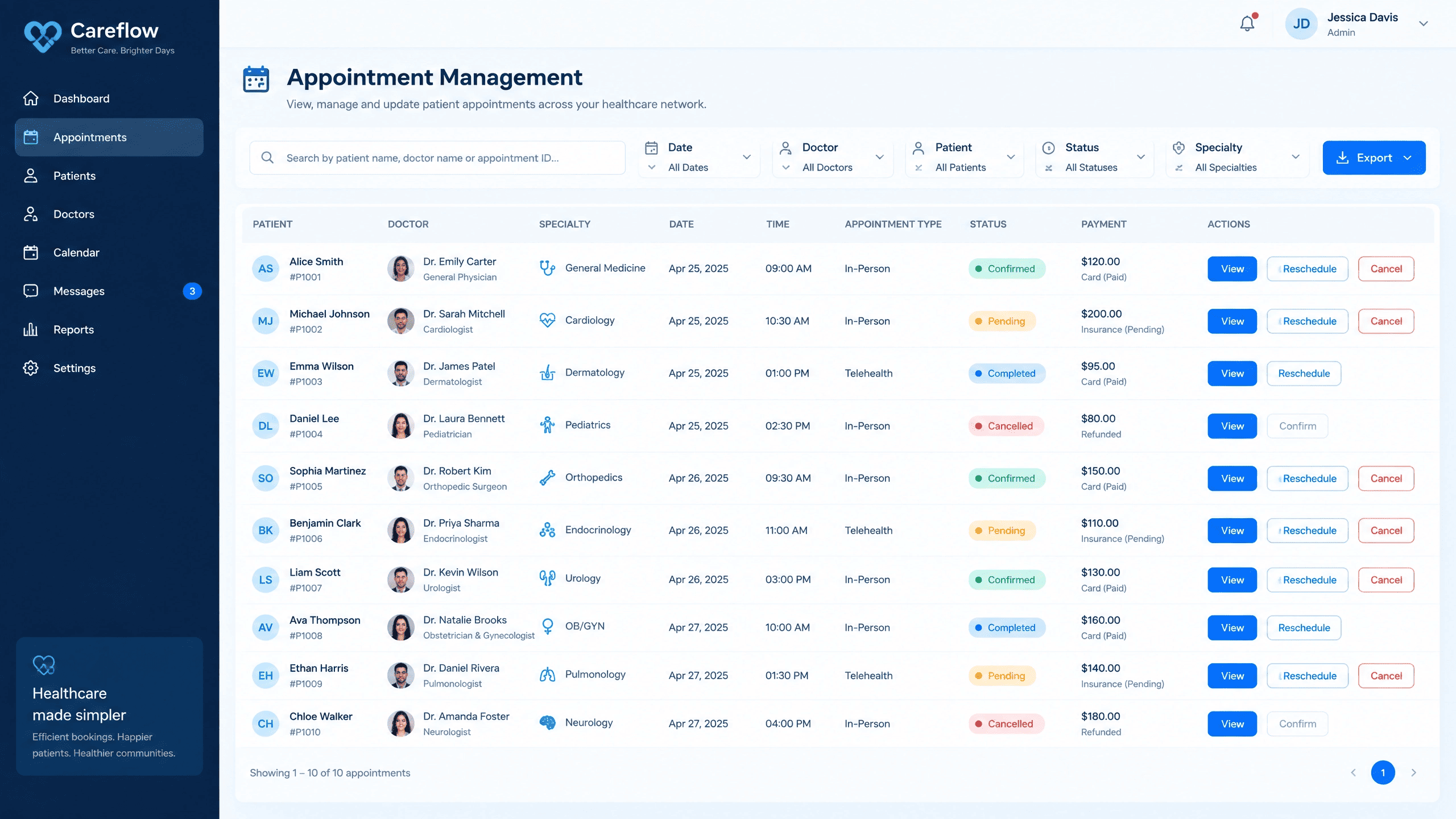 Live Appointment Scheduling & Dispatch
