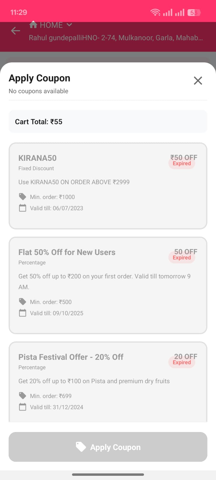 Wishlist - Grocery App