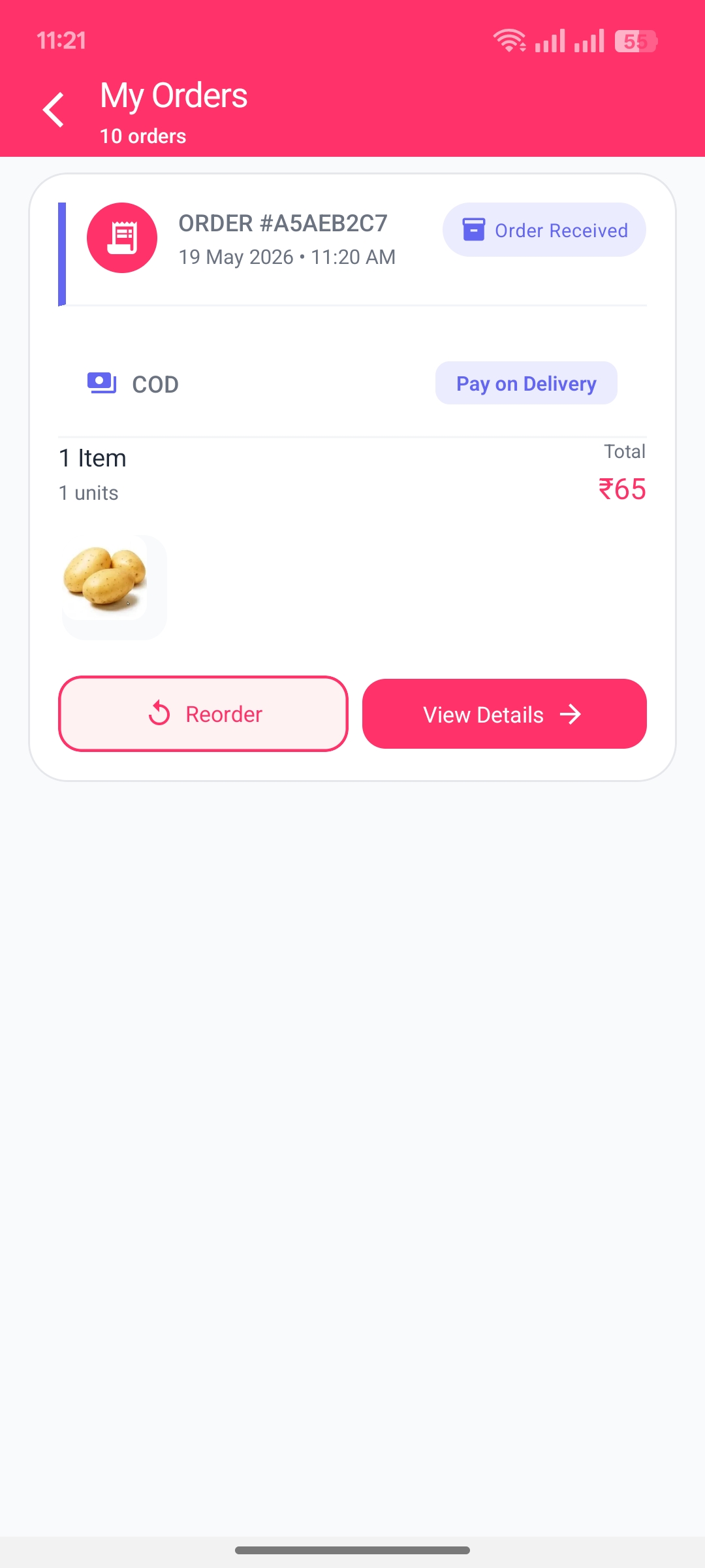 Categories - Grocery App