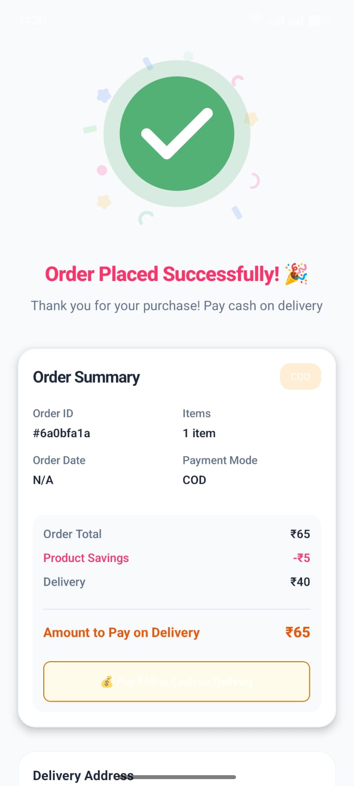 Checkout - Grocery App