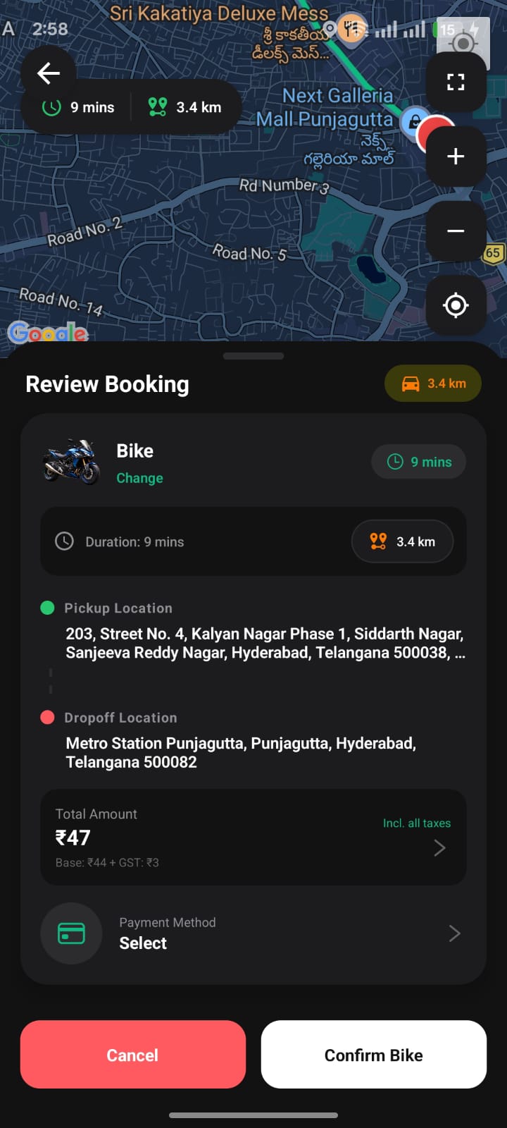 Screen 6 - Ride Sharing App