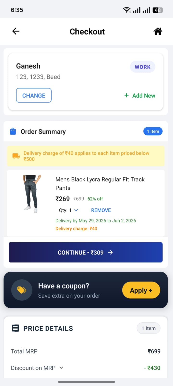 Screen 9 - Ecommerce App